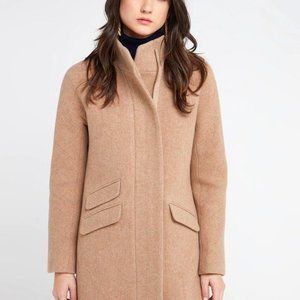 J.CREW Wool Blend - 12 L Cocoon Coat in Italian Stadium-Cloth - SANDSTONE BEIGE